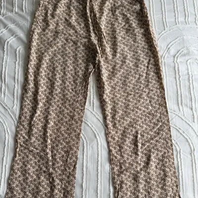 Pantalon fluide, taille S. Marron Gemo